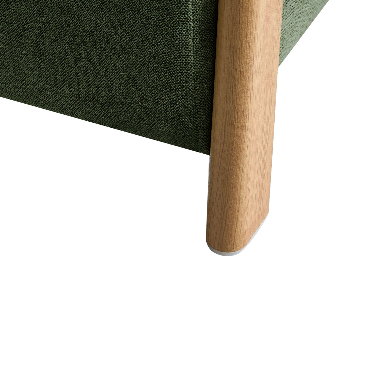 Storage Bench Green Fabric Upholstery With Hidden Integrated Storage Compartments