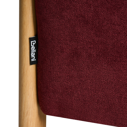 Burgundy Fabric Storage Bench Modern Design
