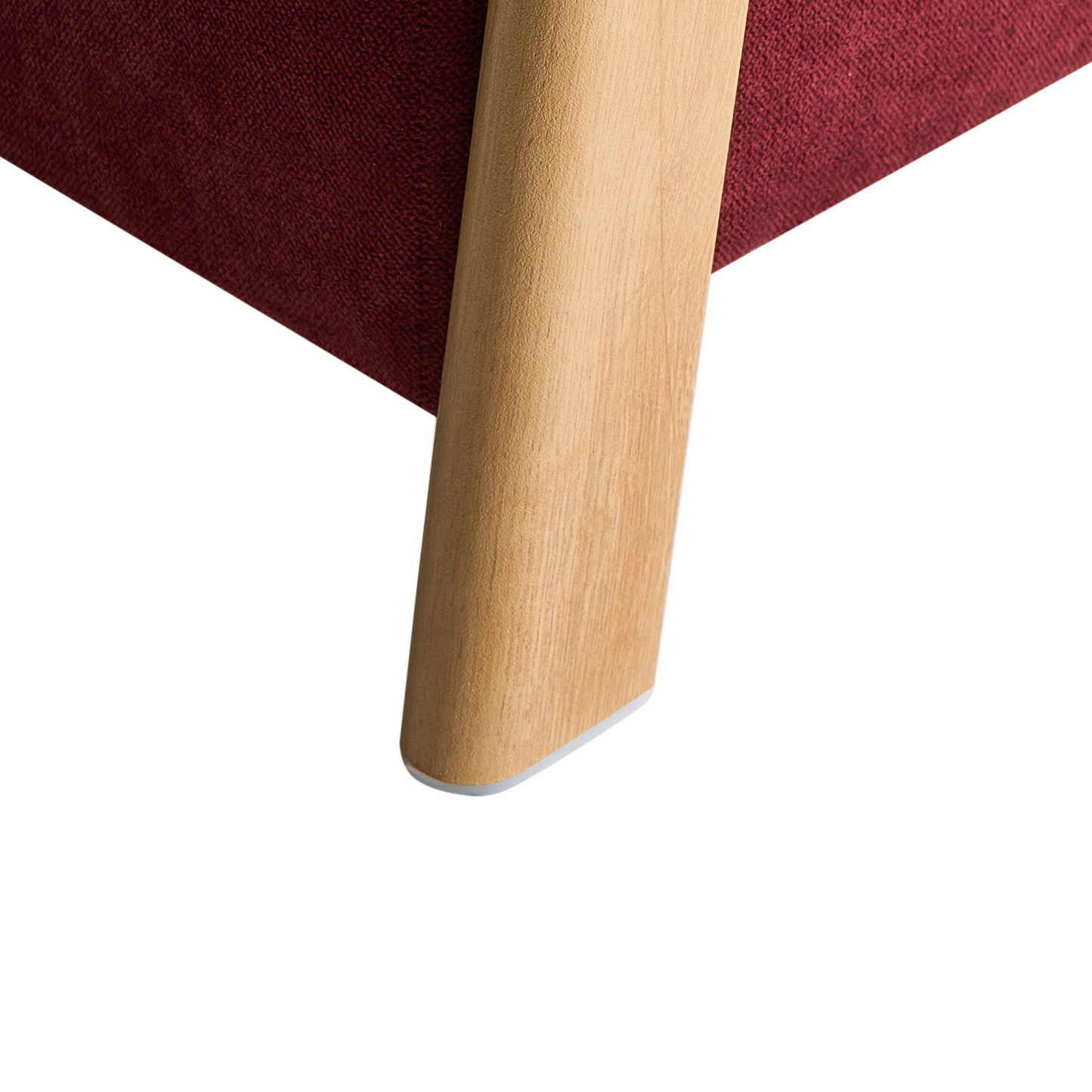 Burgundy Fabric Storage Bench Modern Design