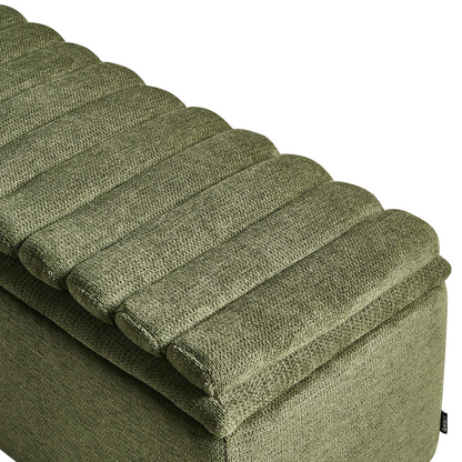 Storage Bench Green Fabric With Water-Repellent Coating