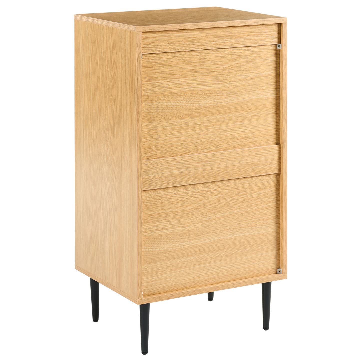 NovaLiving Chest Of Drawers Light Brown MDF Iron Legs 4 Drawers