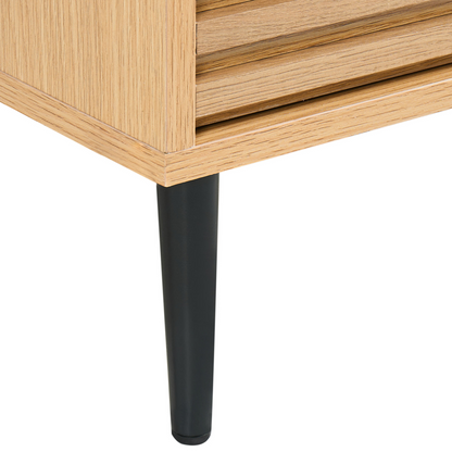 NovaLiving Chest Of Drawers Light Brown MDF Iron Legs 4 Drawers