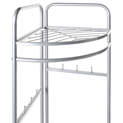Industrial Freestanding Silver Clothes Rack 160cm Steel