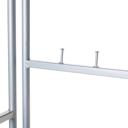 Industrial Freestanding Silver Clothes Rack 160cm Steel