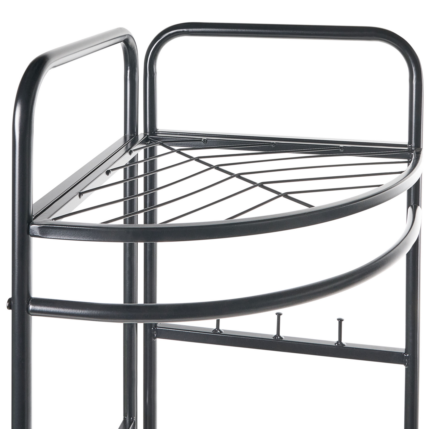 Industrial Black Clothes Rack 160cm Freestanding Steel Shelves
