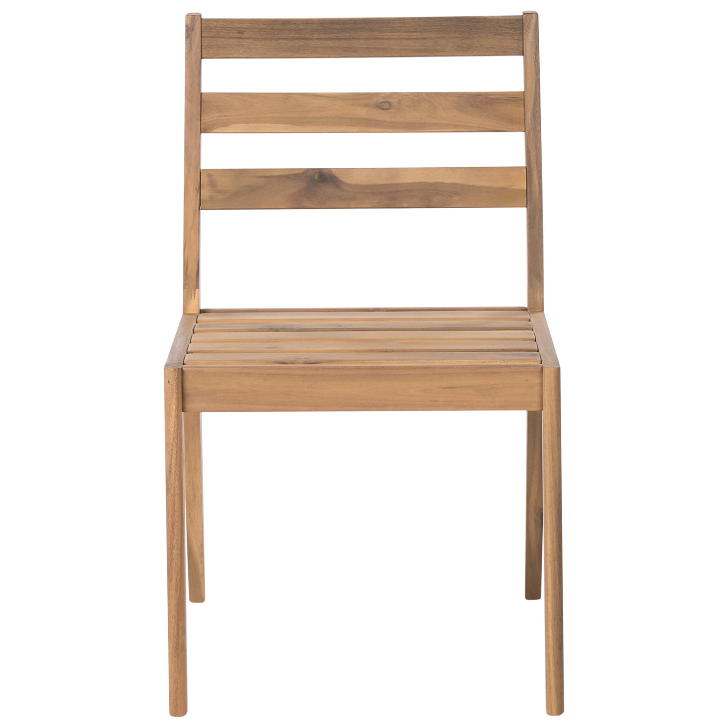Garden 2 Chairs Set Light Brown Rustic Acacia Wood Outdoor