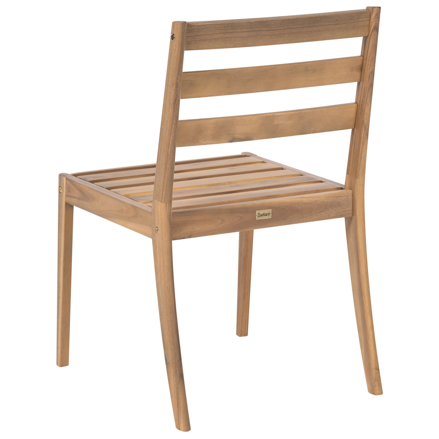 Garden 2 Chairs Set Light Brown Rustic Acacia Wood Outdoor