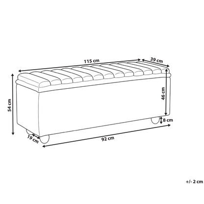 Storage Bench Green Fabric With Water-Repellent Coating
