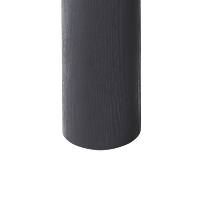 Black Round Coffee Table 80cm Smooth Top