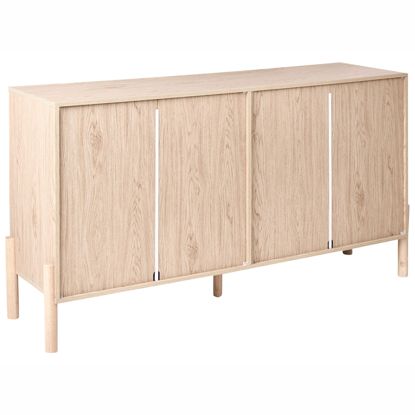 6 Drawer Chest Light Brown Particle Board Solid Wood Legs