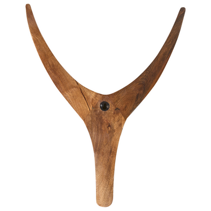 Mango Wood Wall Decor Set Of 3 Multicolour Boho Animal Motifs