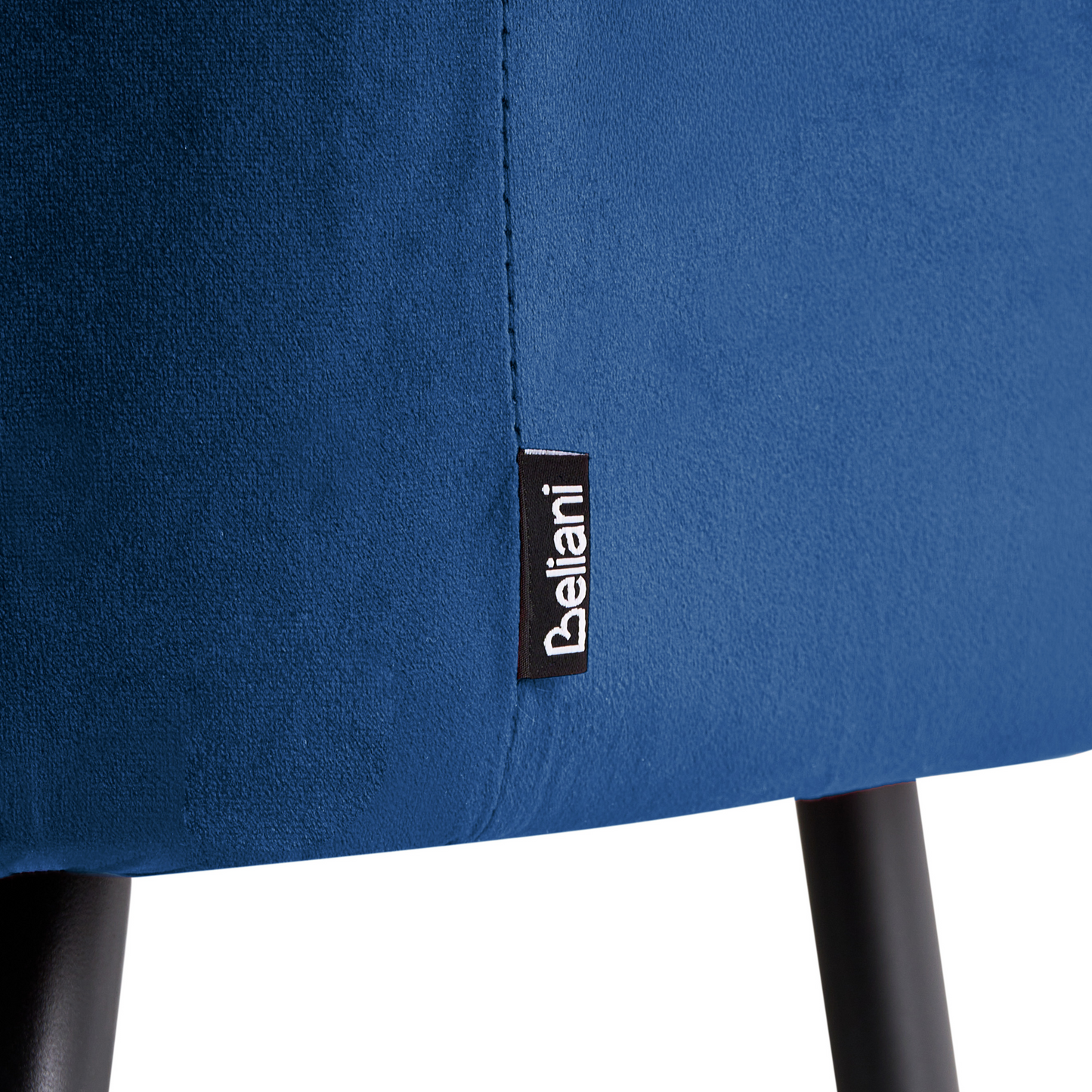 Noble Navy Velvet Bar Chair Set Of 2 With Armrests Cut-Out Backrest