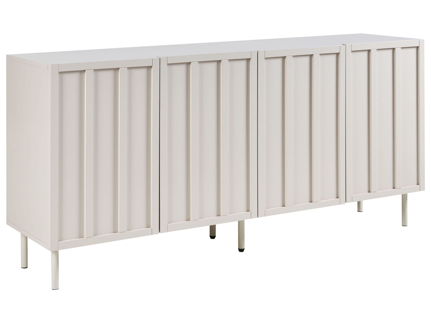LuminaHome Cashmere Sideboard 4 Door Cabinet With Metal Legs Modern Bedroom Storage