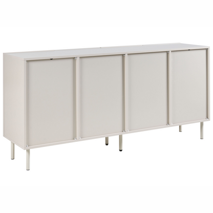 LuminaHome Cashmere Sideboard 4 Door Cabinet With Metal Legs Modern Bedroom Storage