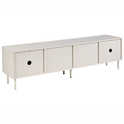 NovaCasa Cashmere TV Stand 4 Door Cabinet With Metal Legs