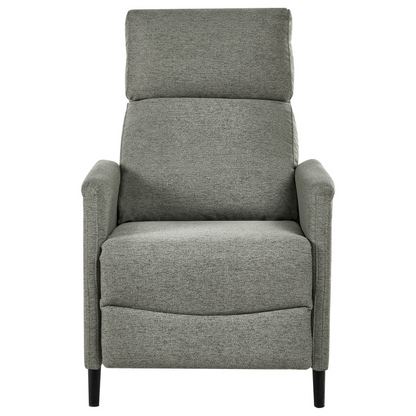 Manual Recliner Chair Light Green Fabric Upholstery
