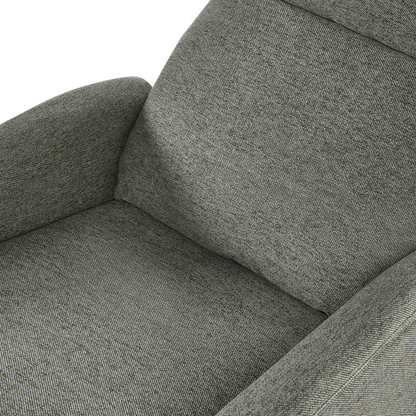 Manual Recliner Chair Light Green Fabric Upholstery