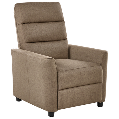 Heritage Home Manual Pushback Recliner Chair In Brown Fabric