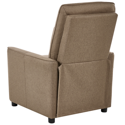 Heritage Home Manual Pushback Recliner Chair In Brown Fabric