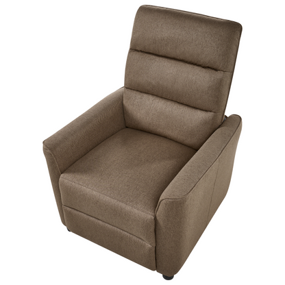 Heritage Home Manual Pushback Recliner Chair In Brown Fabric