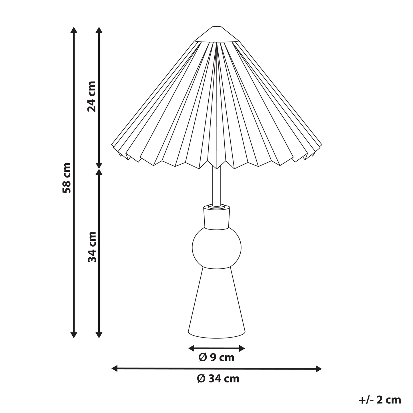 Table Lamp Beige Paper Shade Mango Wood Base
