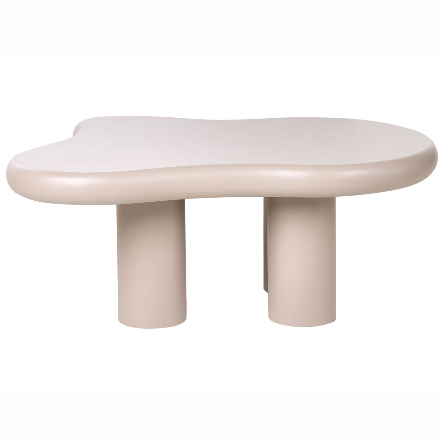 NovaCasa Coffee Table Taupe MDF 100x70 Oval Top Modern Minimalist