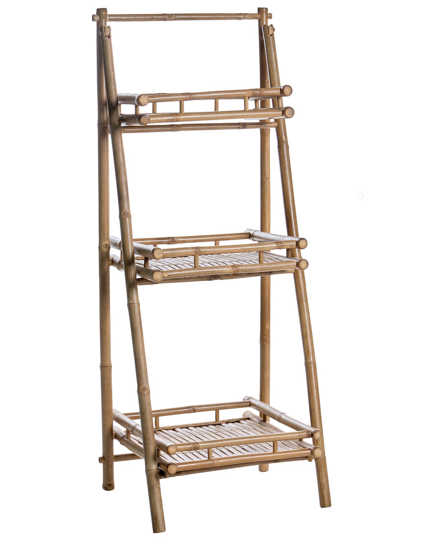 Bamboo Shelving Unit Natural Bamboo Bathroom Storage 3 Tier Foldable Nordic