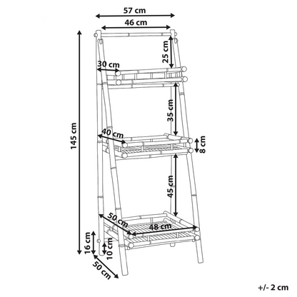 Bamboo Shelving Unit Natural Bamboo Bathroom Storage 3 Tier Foldable Nordic