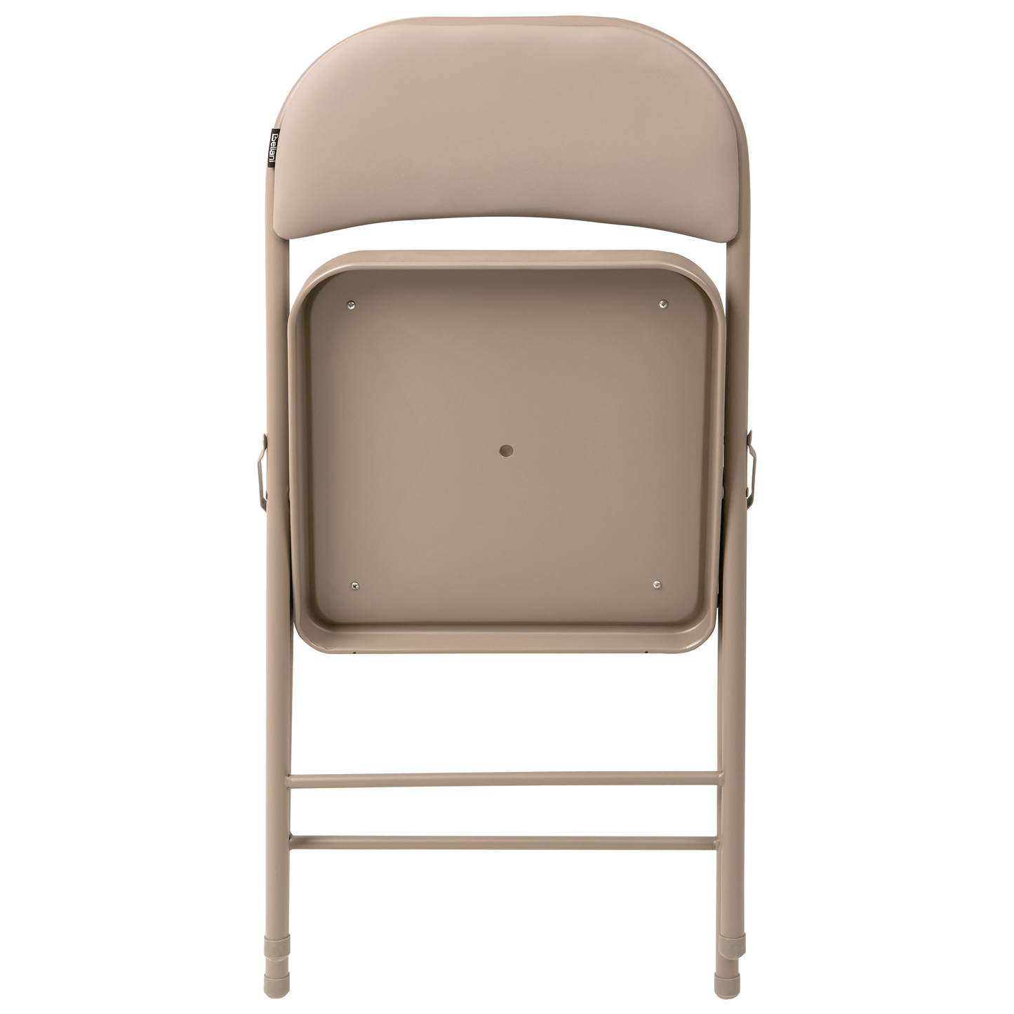 Apex Seating Set Of 4 Beige Folding Chairs With Sturdy Metal Frame And Padded PU Seats