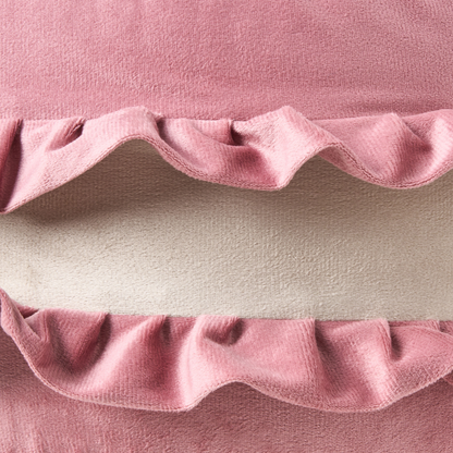 Macaron Pink Pouffe 50 x 50 x 30cm Soft Velvet