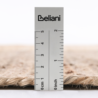 Jute Runner Rug Beige 80 x 300 Asymmetrical Braided Hallway