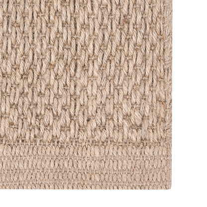 Jute Runner Rug 80 x 300 Light Beige Braided Rustic