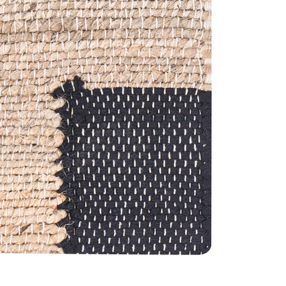 Jute Runner Rug 80 x 300cm Beige And Black Rustic Hallway Bedroom Decor