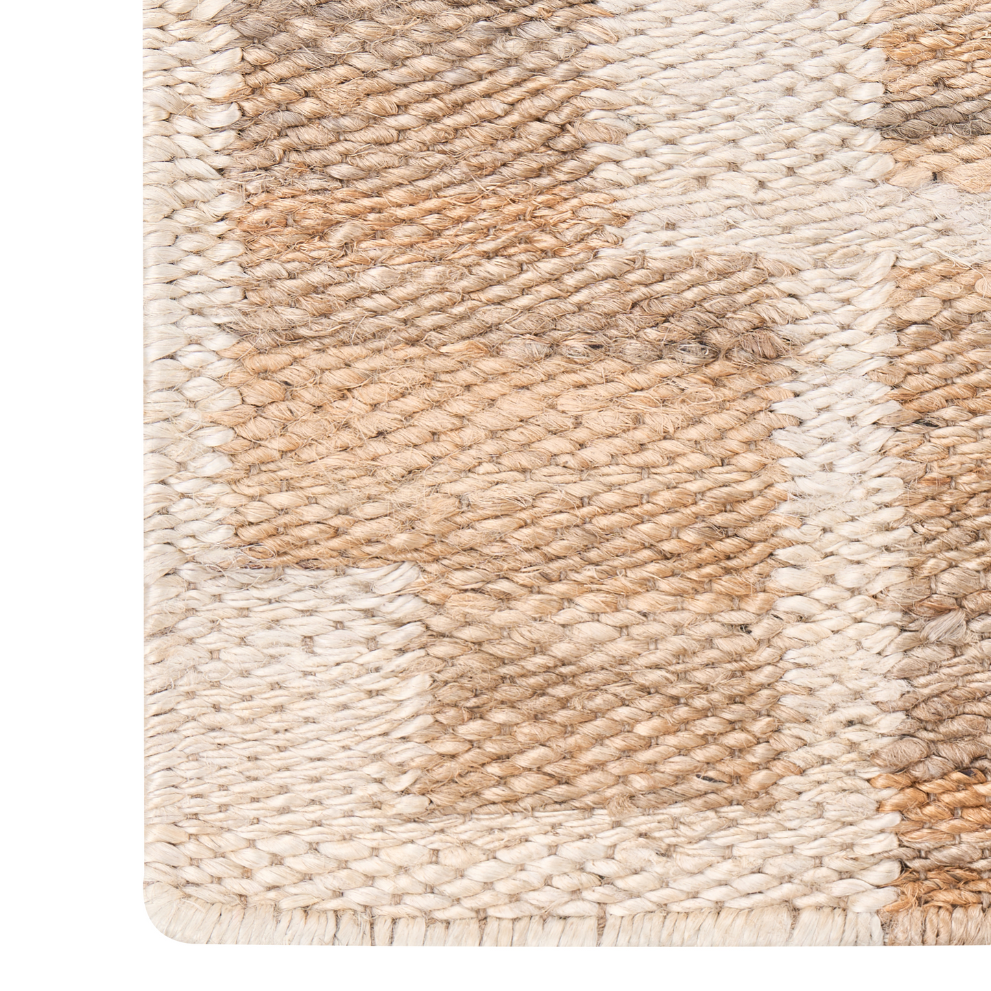 Runner Rug Light Beige Jute 80 x 300cm Rectangular Woven Rustic Style