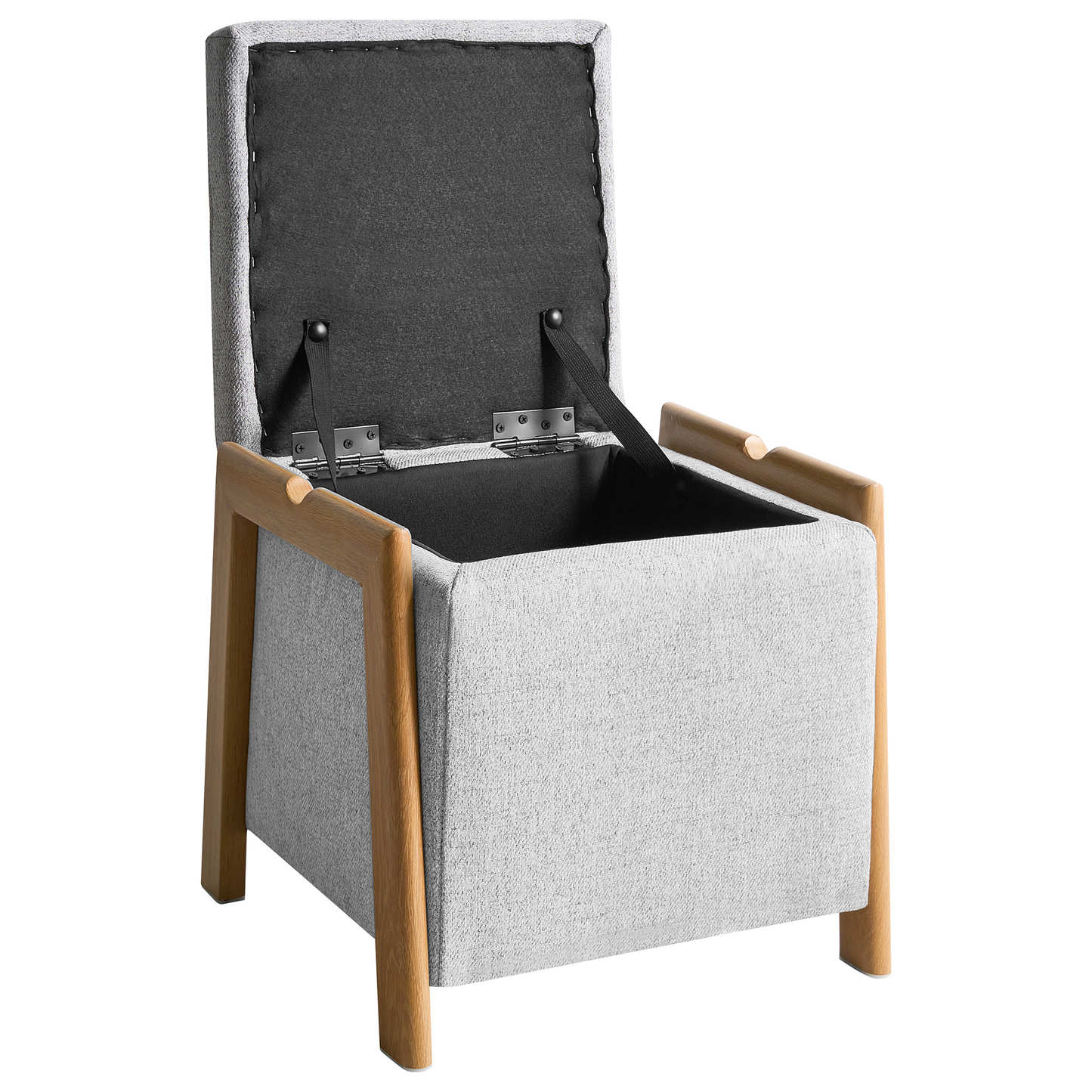 Sofa And Pouffe Set Light Grey With Storage And Sleep