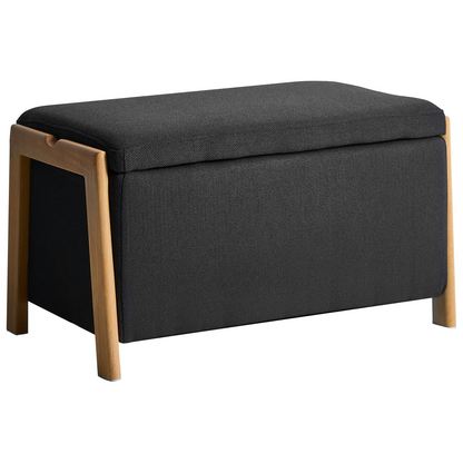 Black Fabric Sofa and Bench Set Sleeper With Iron Legs