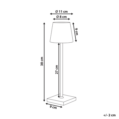 Wireless Table Lamp Gold USB C Rechargeable Indoor Outdoor