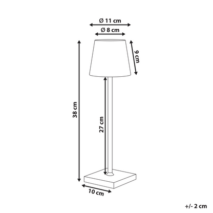 Table Lamp Brown Aluminium Indoor Outdoor Touch Switch USB