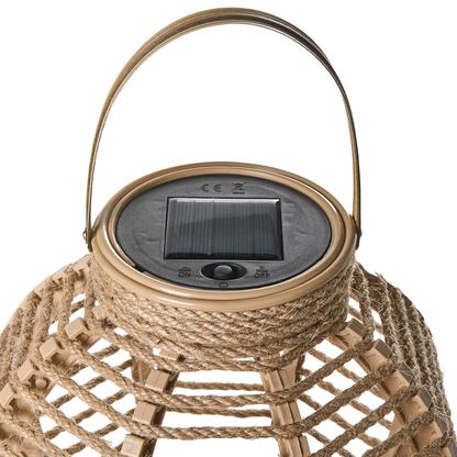 Garden Lanterns Set of 2 Hemp Solar LED Lights