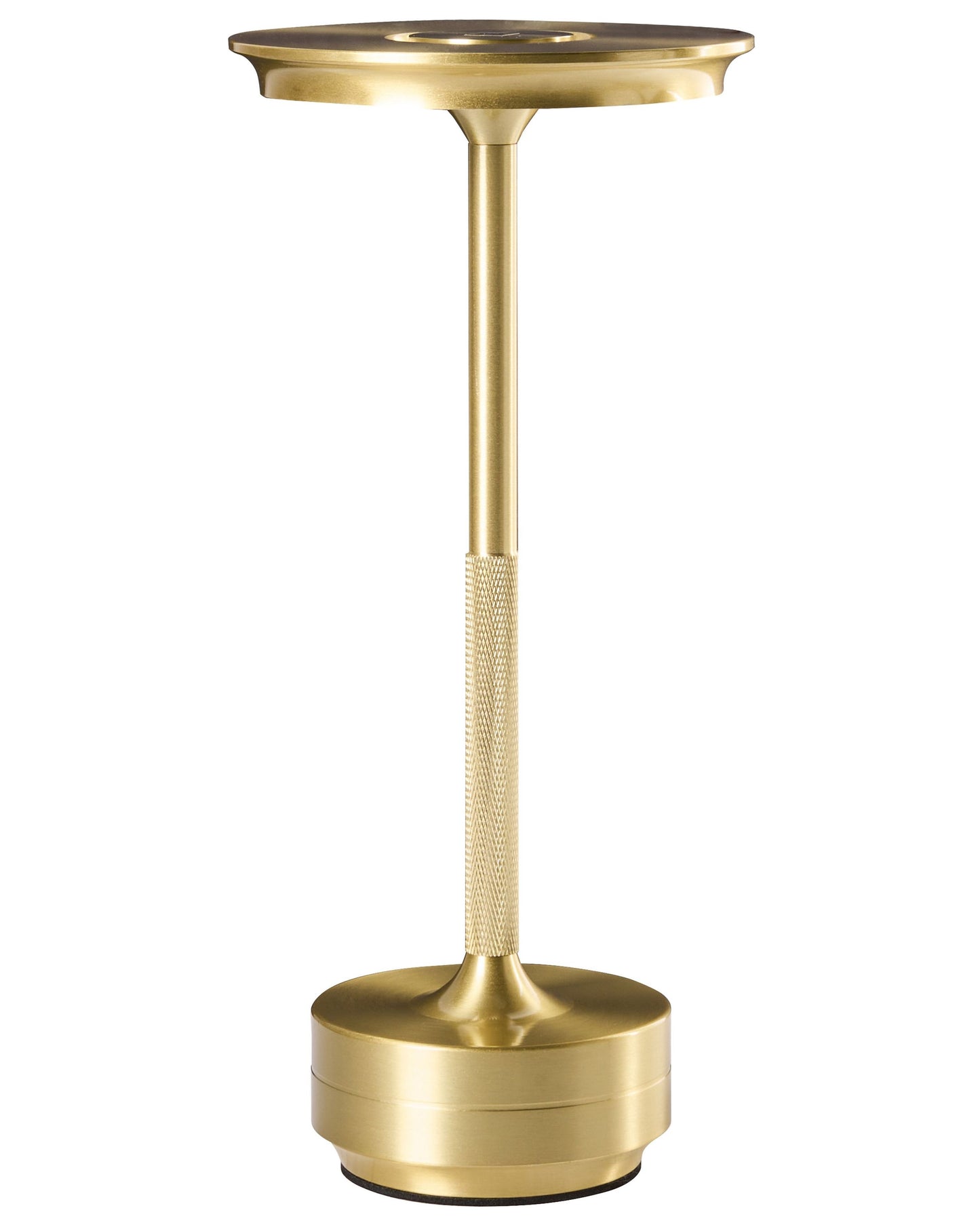 Wireless Table Lamp Gold Metal USB C Rechargeable