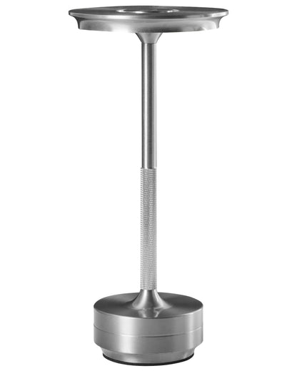 Glamora Wireless Table Lamp Silver Metal Indoor Outdoor USB C Rechargeable Dimmable Ambience