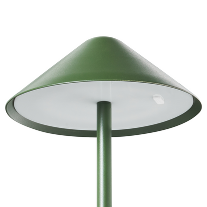 Wireless Table Lamp Green USB C Rechargeable