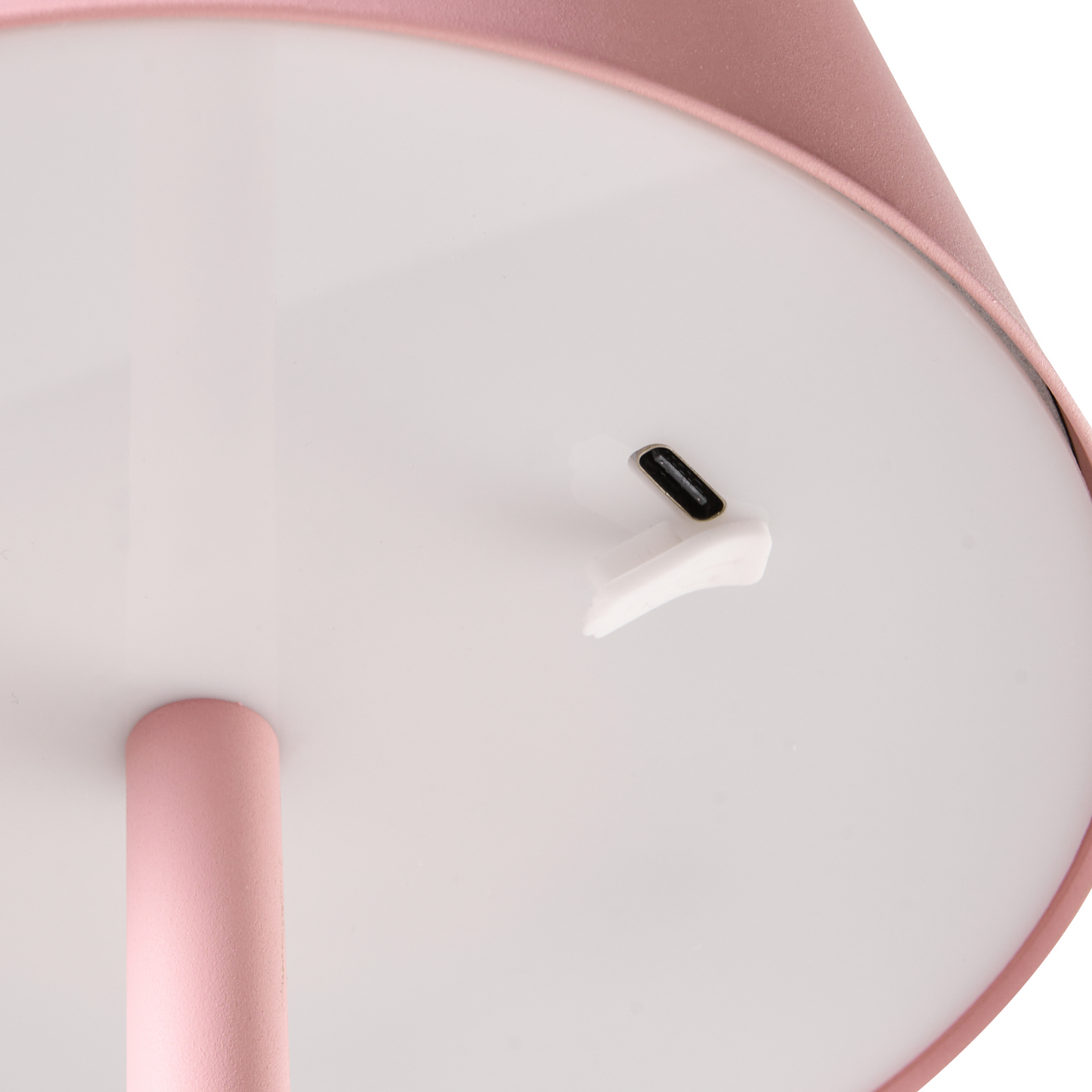 Pink Metal Wireless Table Lamp USB C Rechargeable