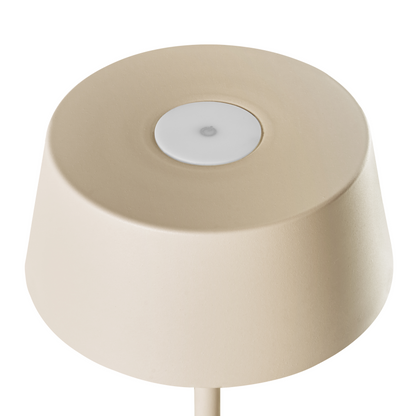 Wireless Table Lamp Beige Lume? Wait no, "Lumina Wireless Table Lamp Beige Metal USB C Port Rechargeable"