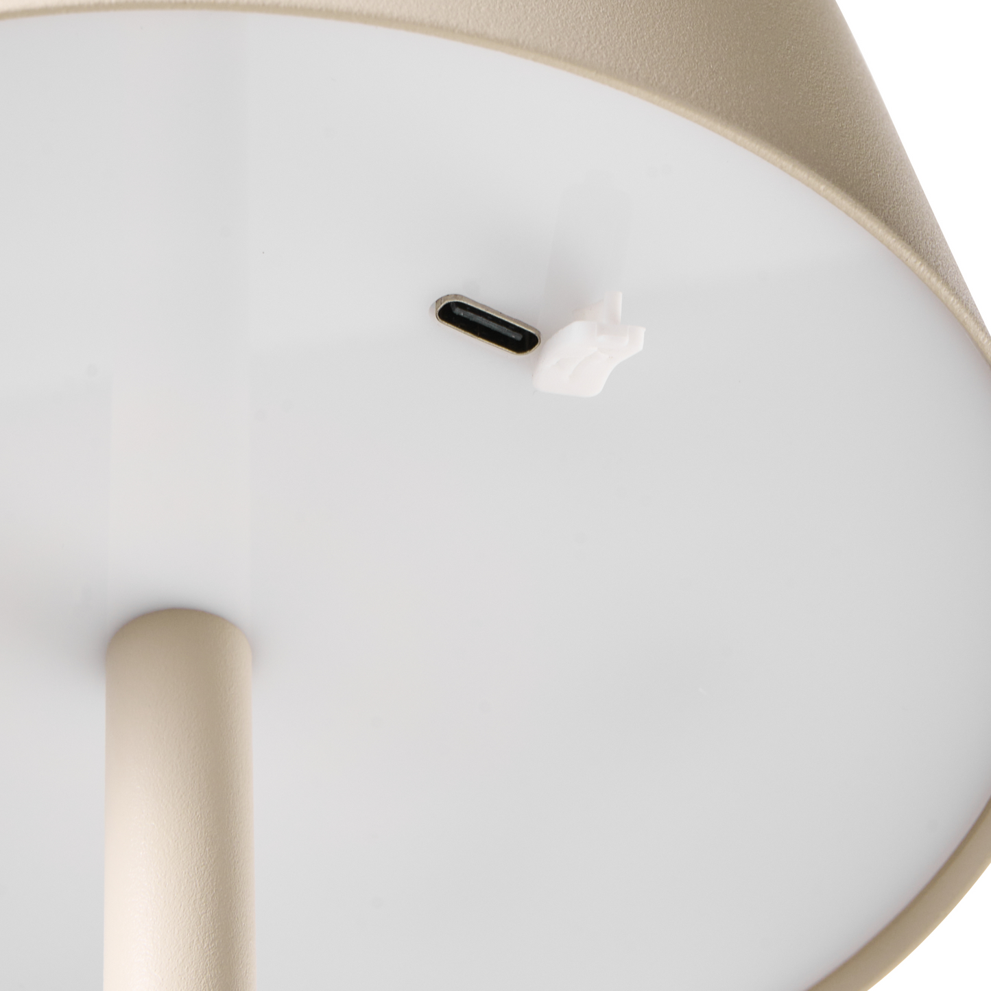 Wireless Table Lamp Beige Lume? Wait no, "Lumina Wireless Table Lamp Beige Metal USB C Port Rechargeable"
