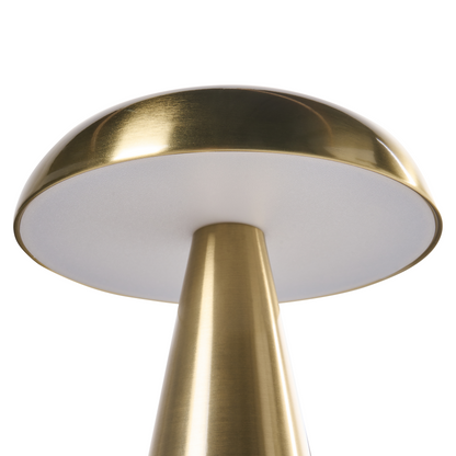 Set Of 2 Wireless USB C LED Table Lamps Gold Rechargeable