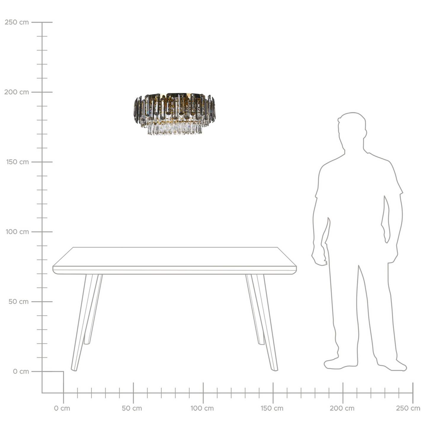 Drum Crystal Chandelier Silver Iron Acrylic Tiered