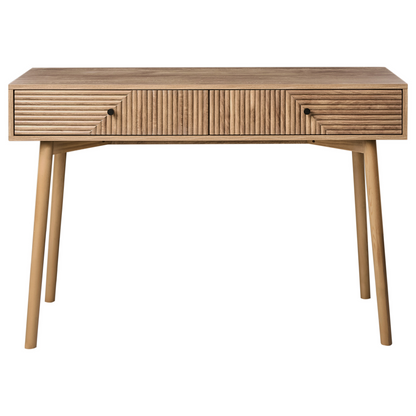 Nova Console Table Light Brown Laminated MDF 2 Drawers Modern Design