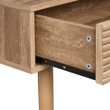 Nova Console Table Light Brown Laminated MDF 2 Drawers Modern Design