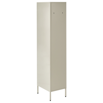 Apex Metal Storage Cabinet Light Beige With 5 Shelves And Rail